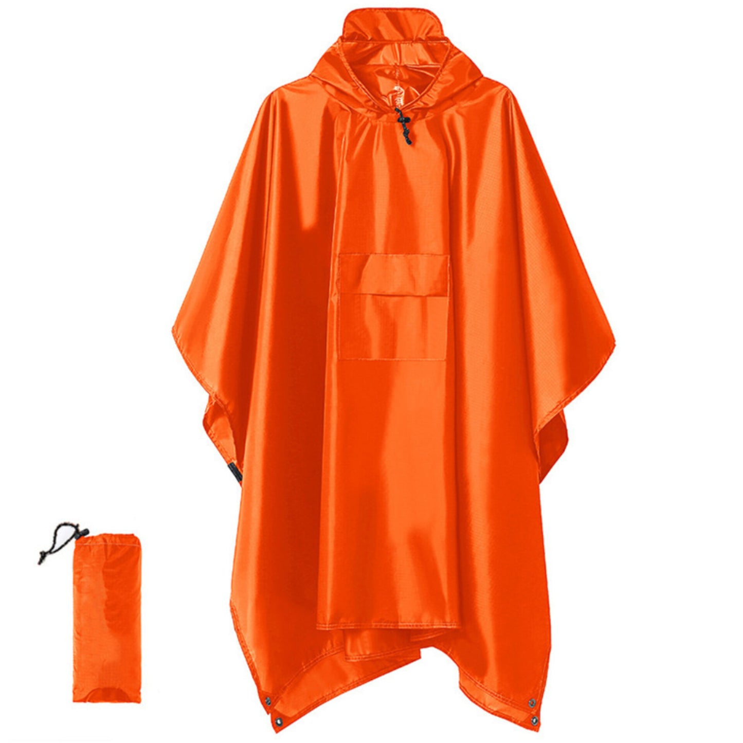 Unisex adult rain poncho with cap