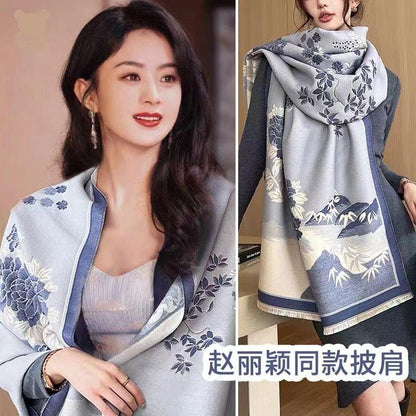 Floral print scarf for women