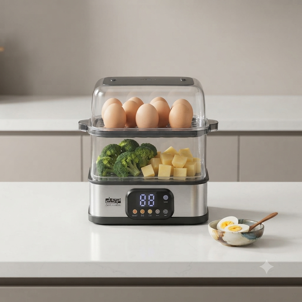 2 Layer Dsp Electric Egg Steamer & Food Steamer