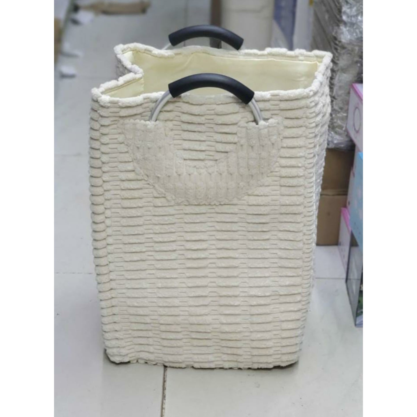Velvet  laundry basket