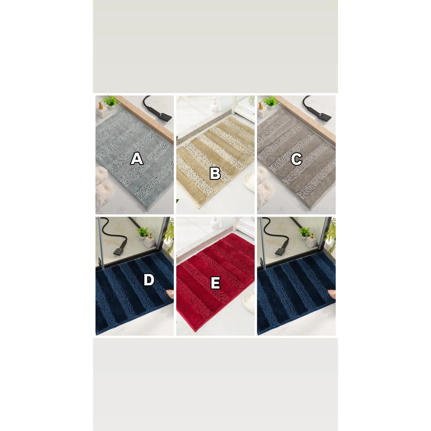 Absorbent bathroomats