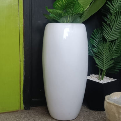 Tall White Floor Planter