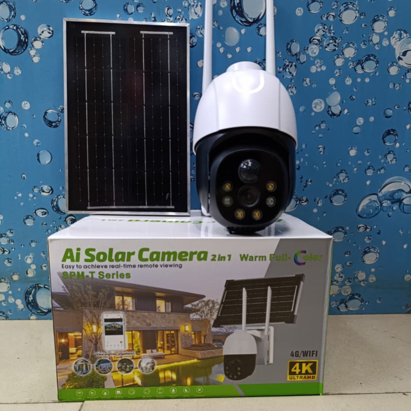 Ai 4G Solar Powered CCTV 360 PTZ Camera
