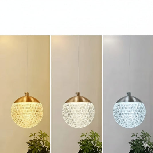 Gold Acrylic Ball Pendant Light
