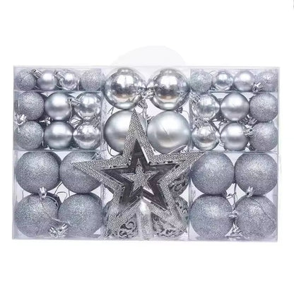 101 Christmas balls with tree topper