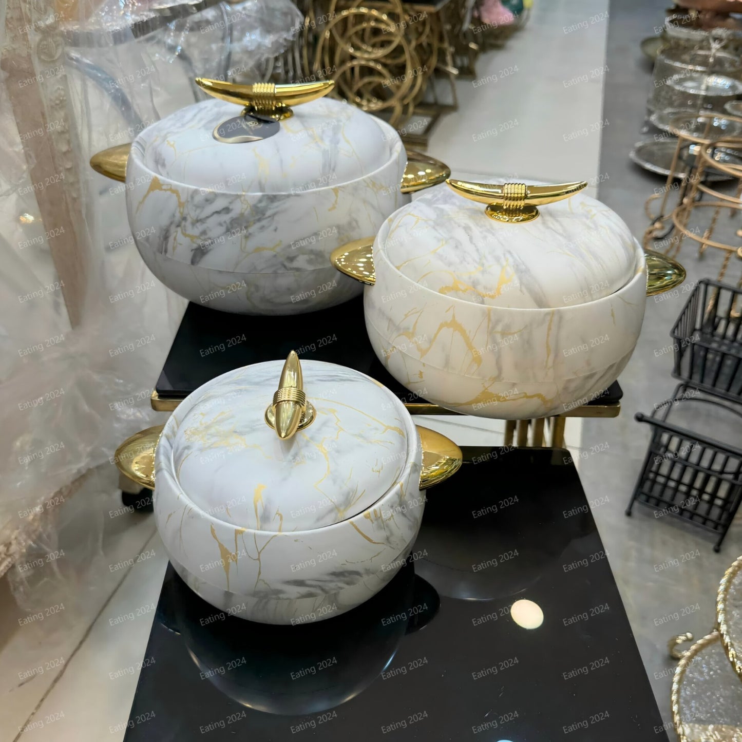 Set Of 3 Food Warmer