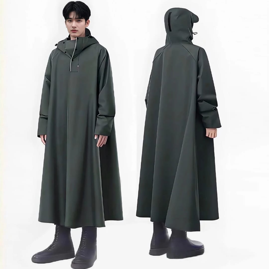 Full Length Waterproof Hooded Raincoat