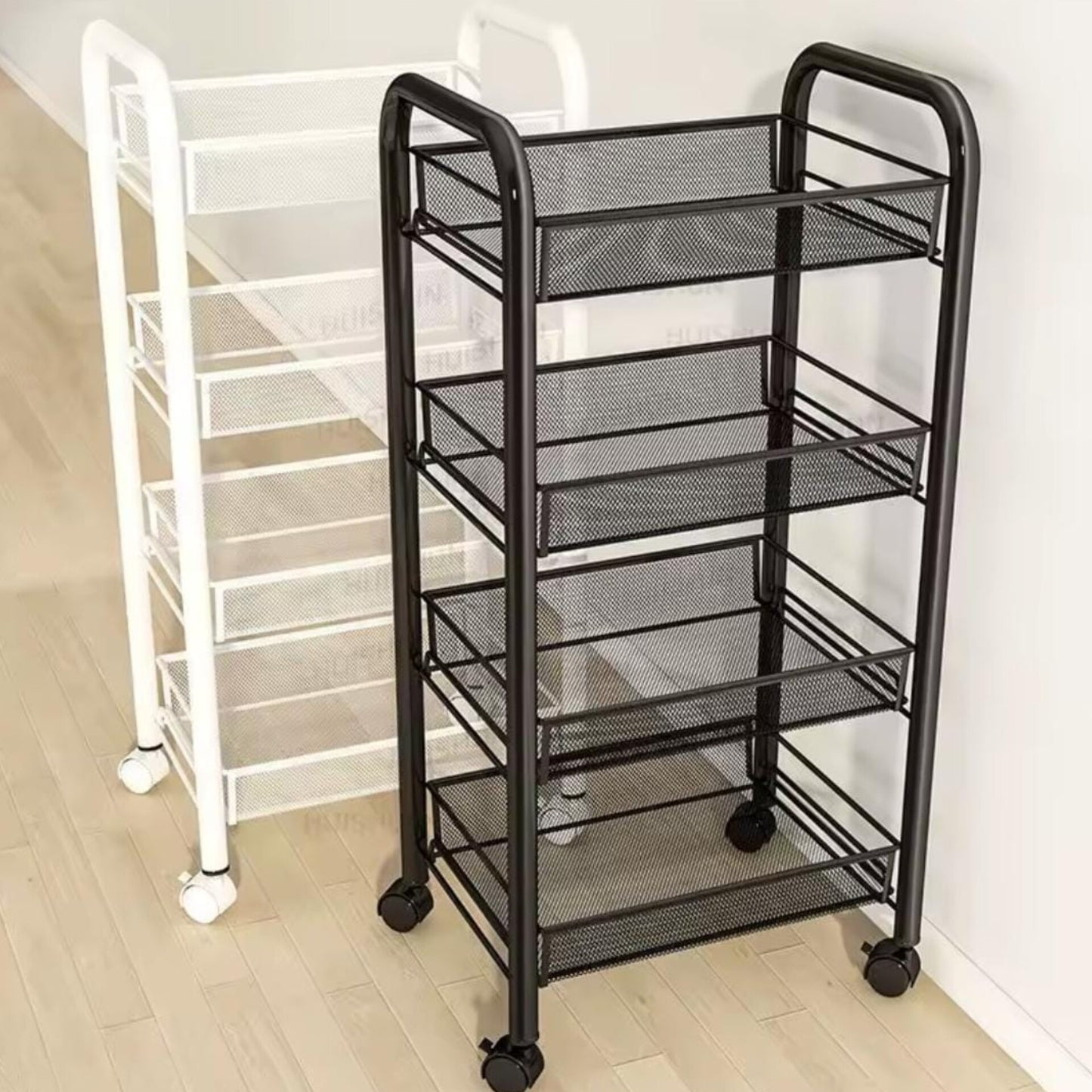 Movable 4 Tier Storage Trolley