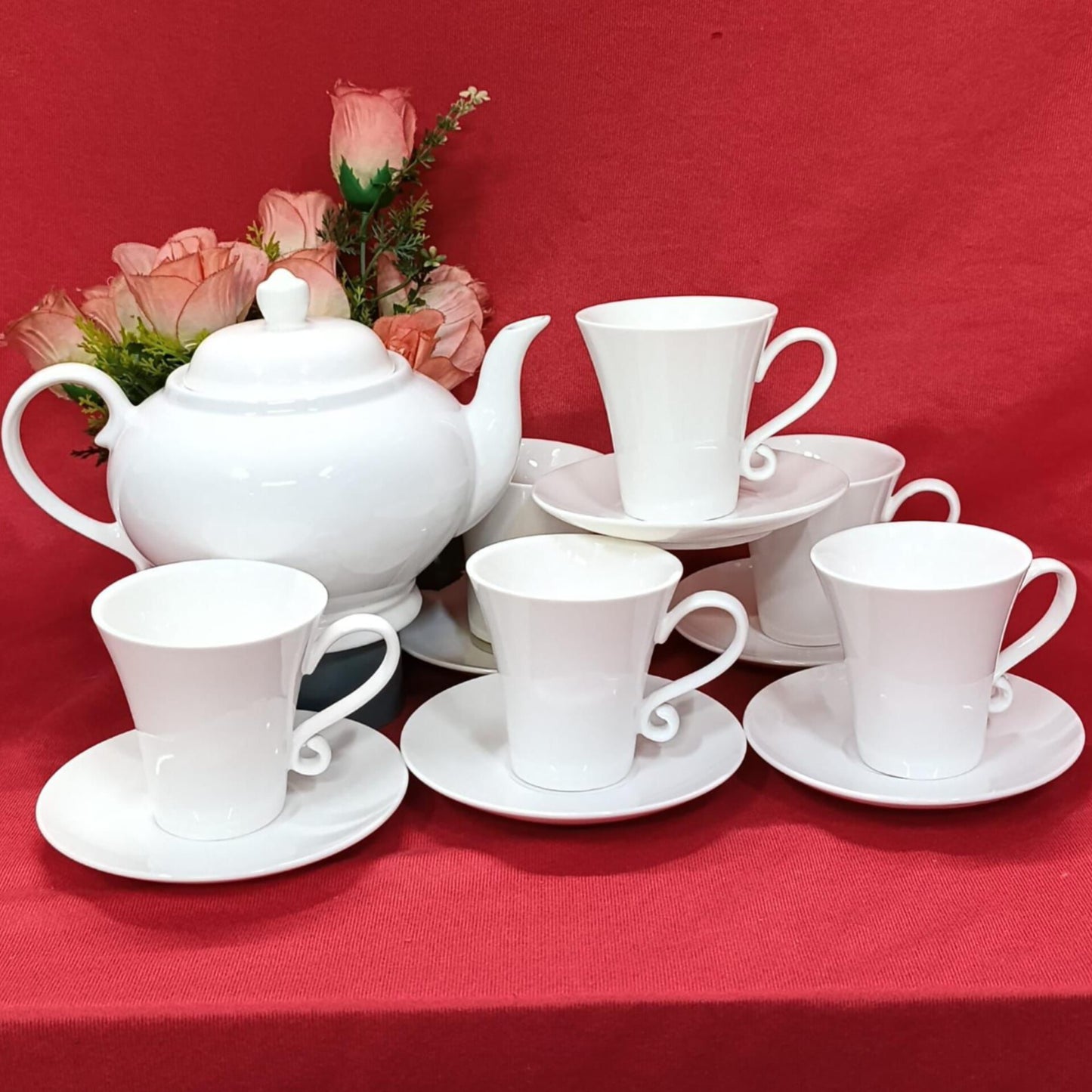 14 Pcs Ceramic Tea and Coffee Combo Set