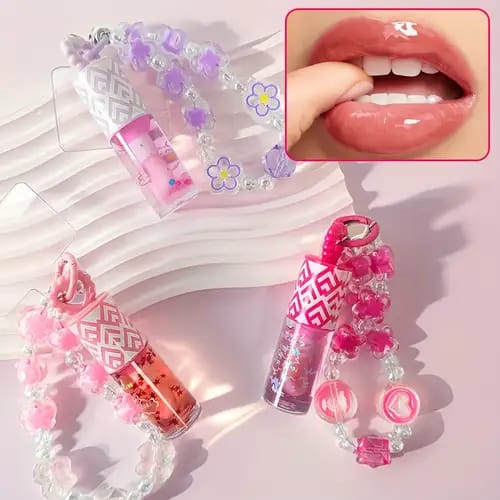 Beaded Bracelet Lip Gloss Phone Charm