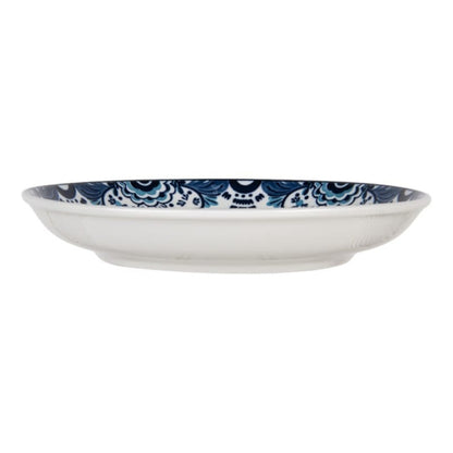 6Pcs White And Blue Ceramic Breakfast Plates