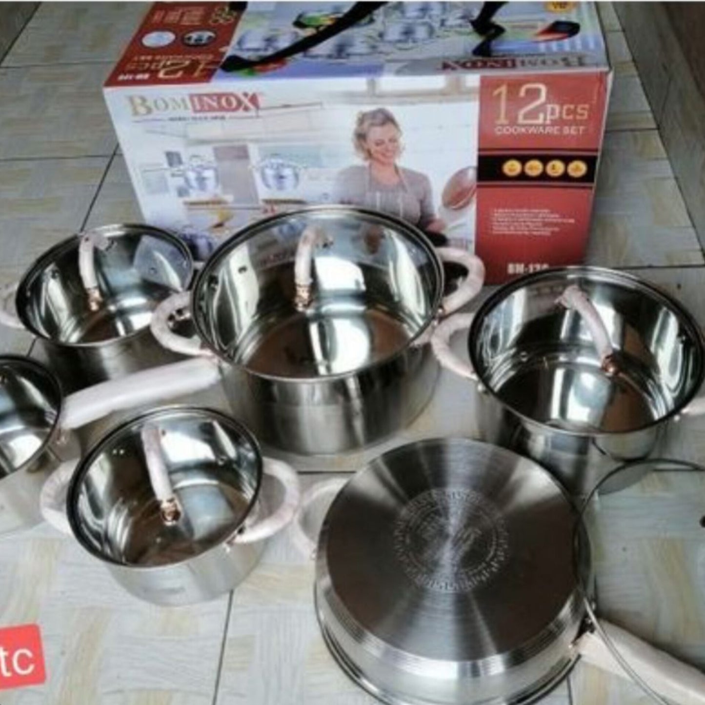12pc Stainless Steel Cookware Set
