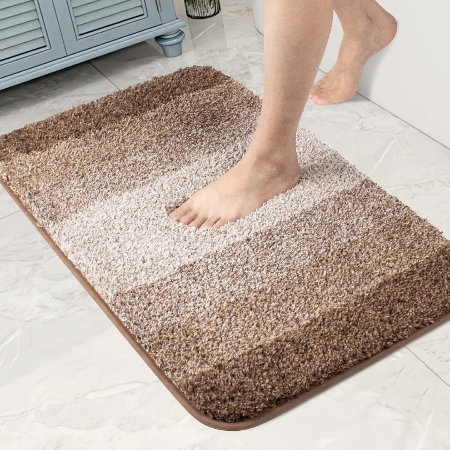 Plush Microfiber Anti Slip Bathroom Mat