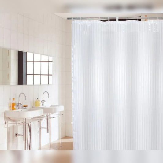Stripped shower curtain