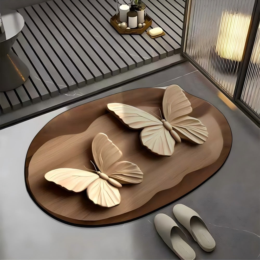 Simple Pattern Irregular Bathroom Floor Mat