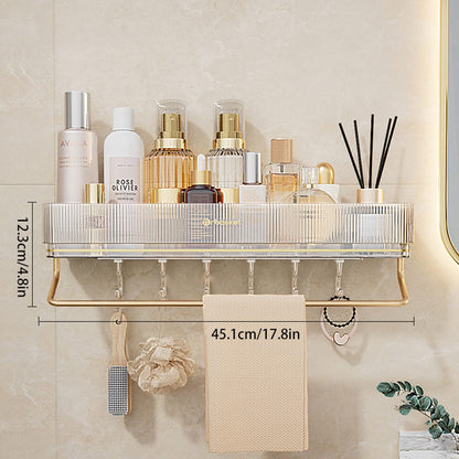 Wall mounted bathroom shelf