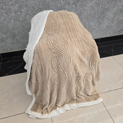 Lambswool  double sided throw blanket