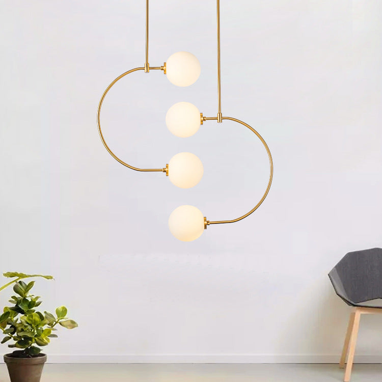 Modern hanging light with 4 bulbs