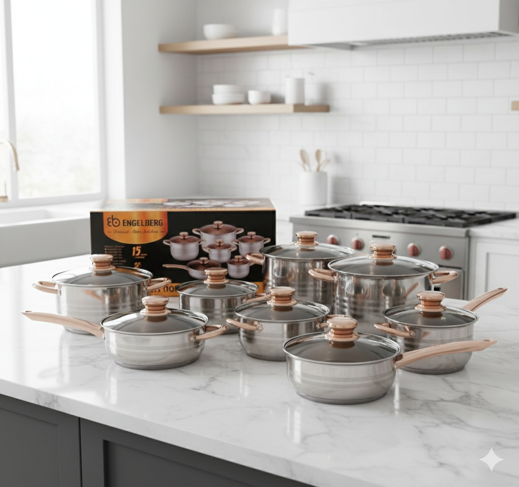 12pc Stainless Steel Cookware Set – GEM HOME