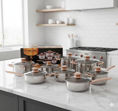 12pc Stainless Steel Cookware Set