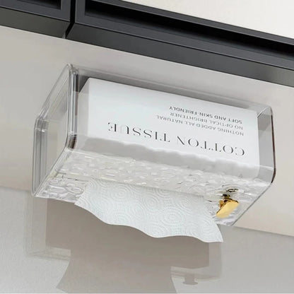 Wall mounted acrylic tissue box