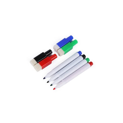 White board market set with erasers and pouch