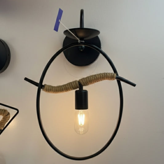 Wall lamp with Rope Detail and Bulb