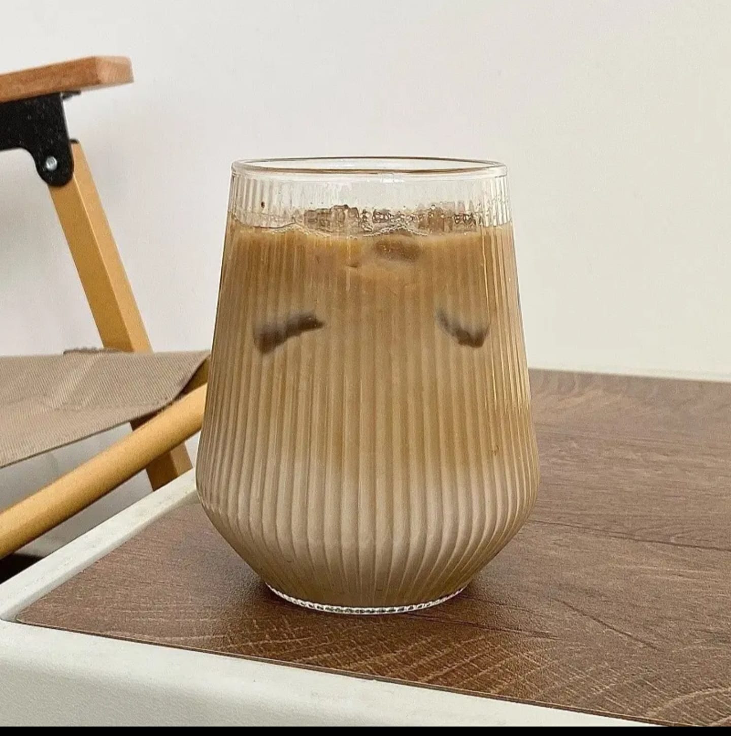 Borosilicate ribbed glasses 6pc
