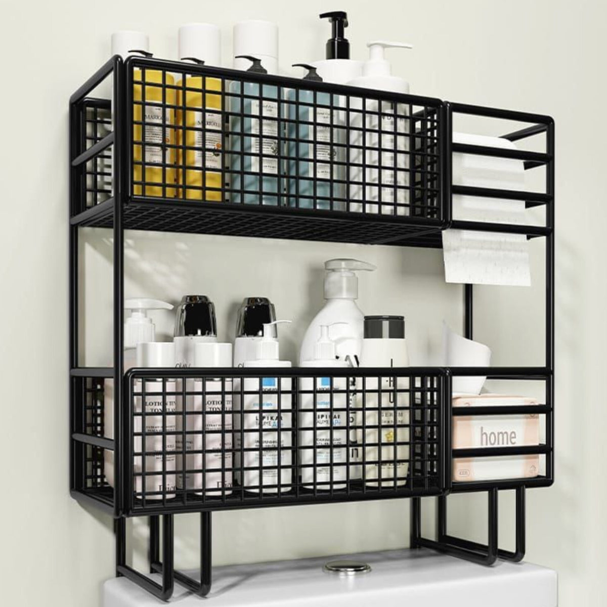 Double Layer Over the Toilet Storage Rack