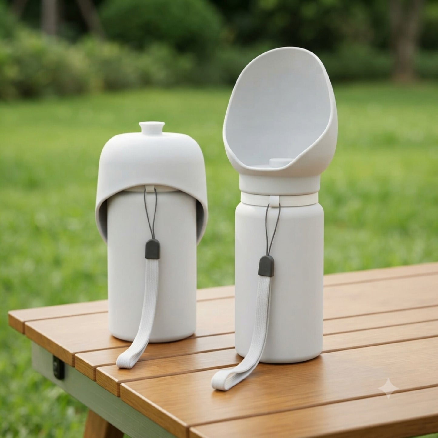 Portable Feeding Water Bottle with Collapsible Bowl