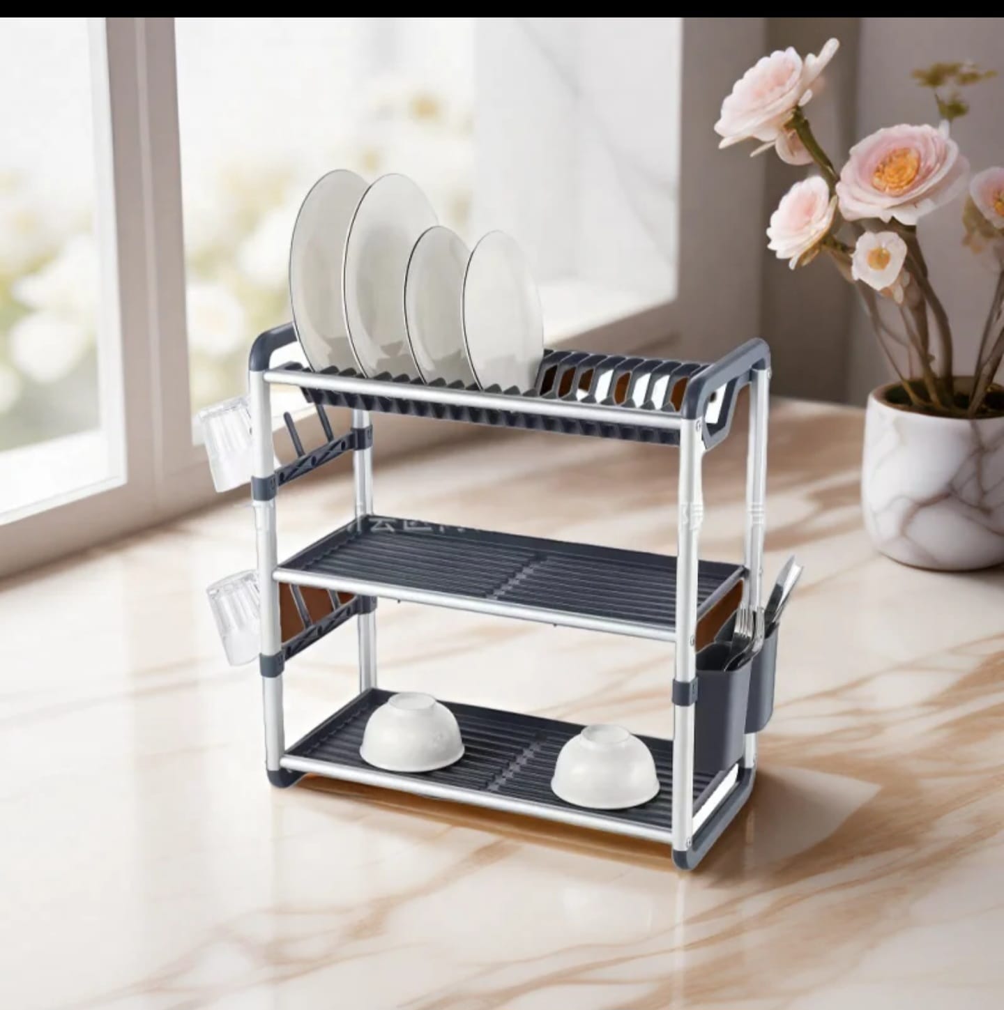 3 Tier aluminium dish  rack