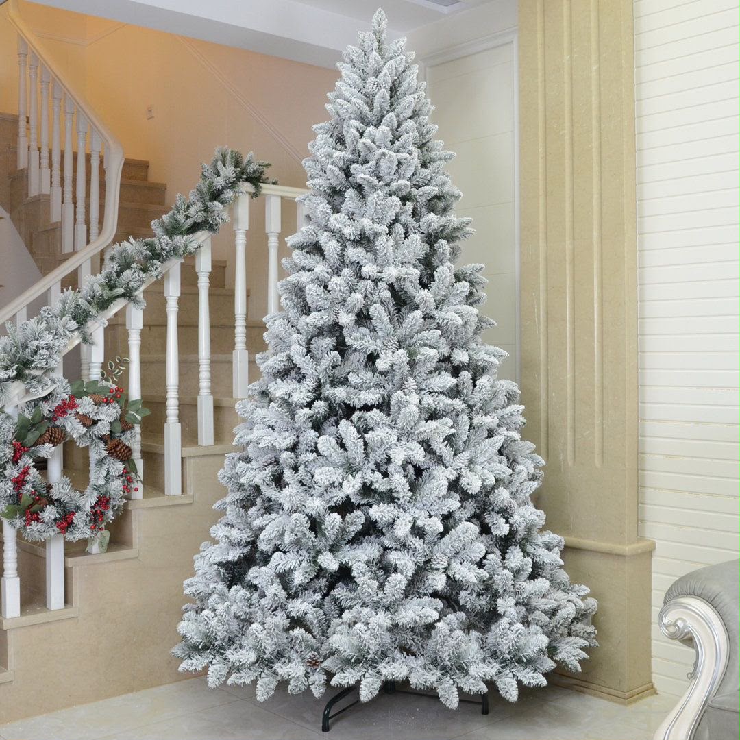 3000 Leaves Snow Flocked Christmas Tree