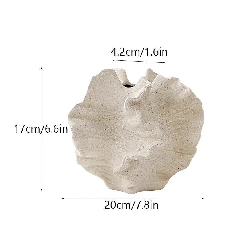 Irregular Folds Curve Shape Flower Vase Gha