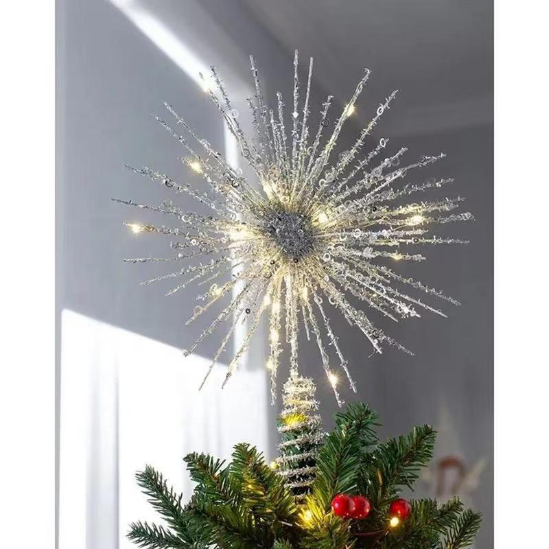 LED Crystal Christmas Tree Topper