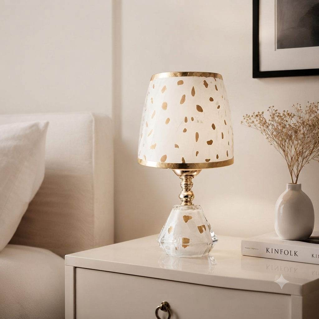 Simple Golden Bedside Lamp