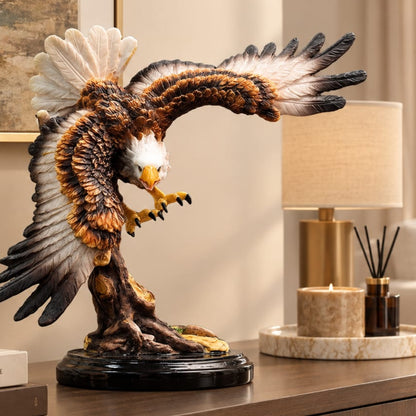 Wooden Resin Eagle Decor