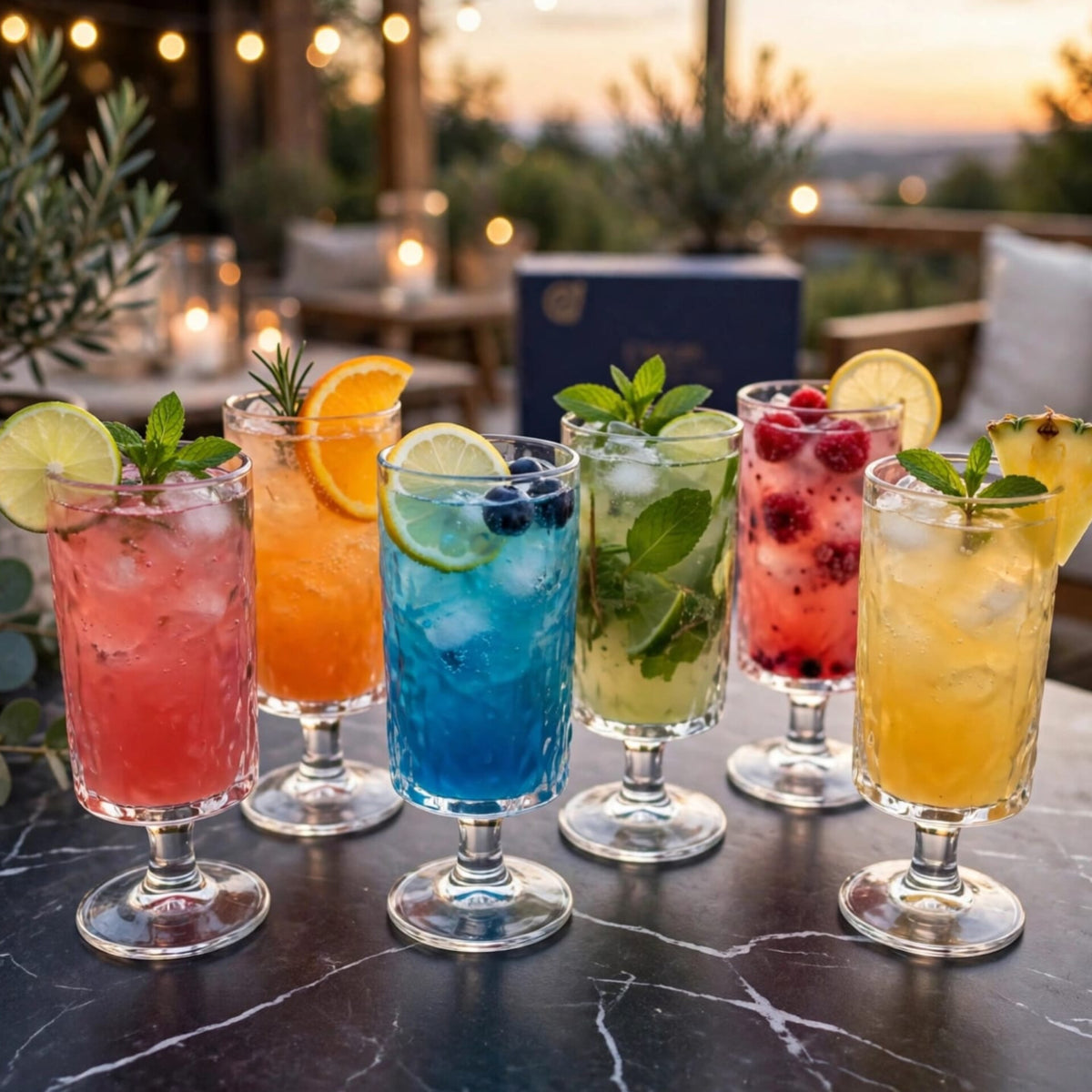 6Pcs Highball Transparent Glassware
