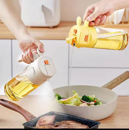 Dual oil dispenser and sprayer