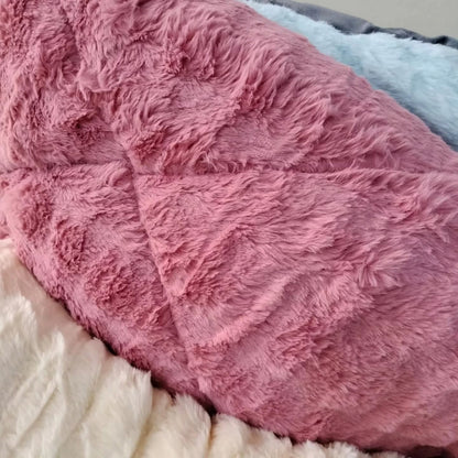 6*6 Winter fur bubble duvet blanket with sheet and cases