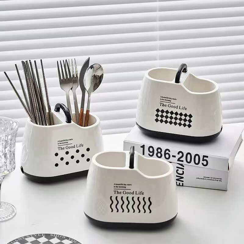 Ceramic cutlery drainer