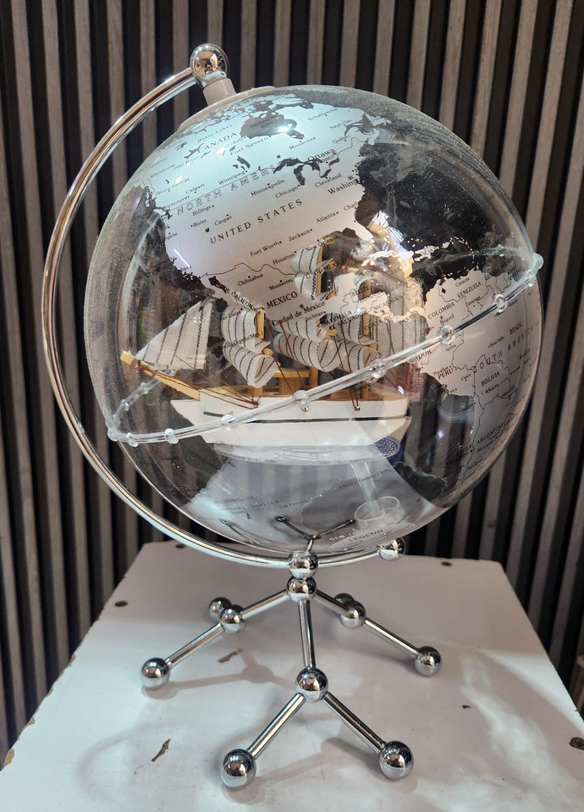 LED Globe With World Map