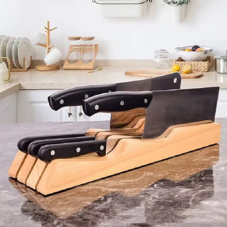 Wooden Kitchen Knife Holder Gha