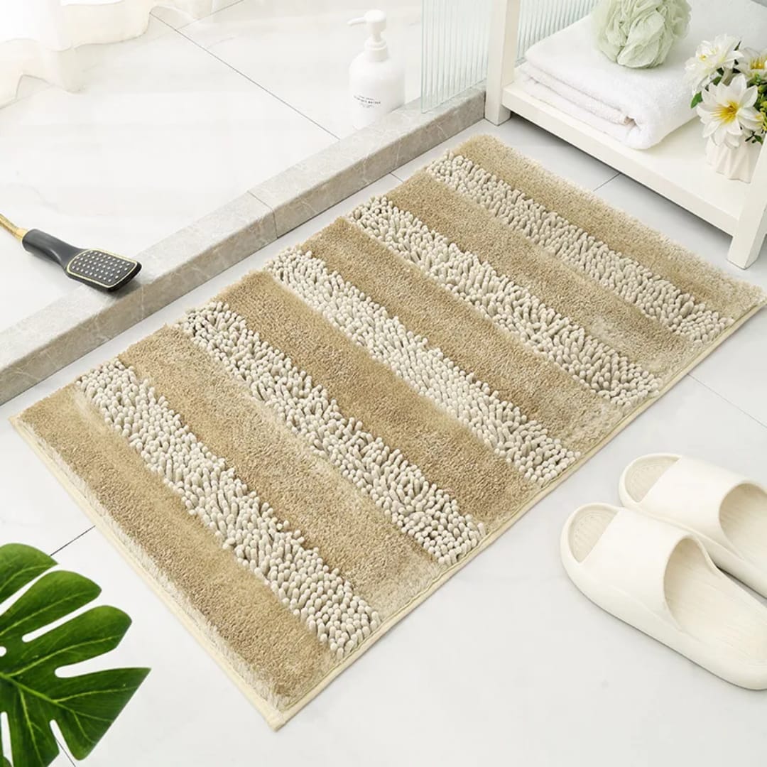 Chenille bathroom mats