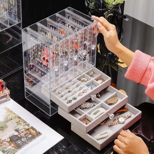 Jewelry storage organizer with drawers