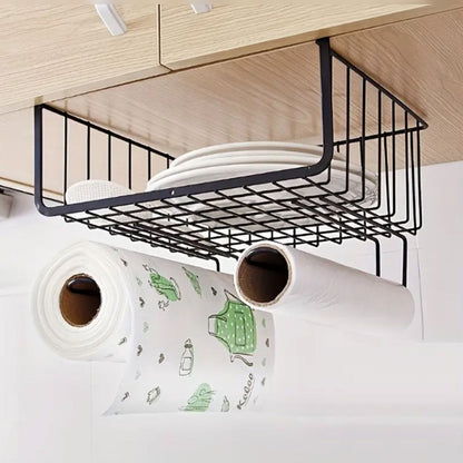 Metallic under shelf rack