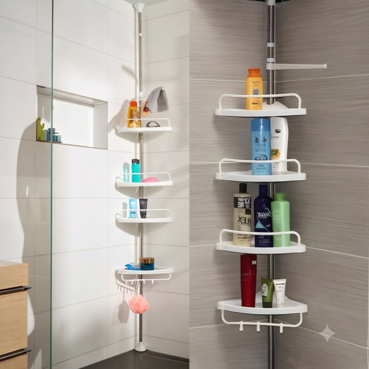 4Tier Telescopic Multicorner Shelf