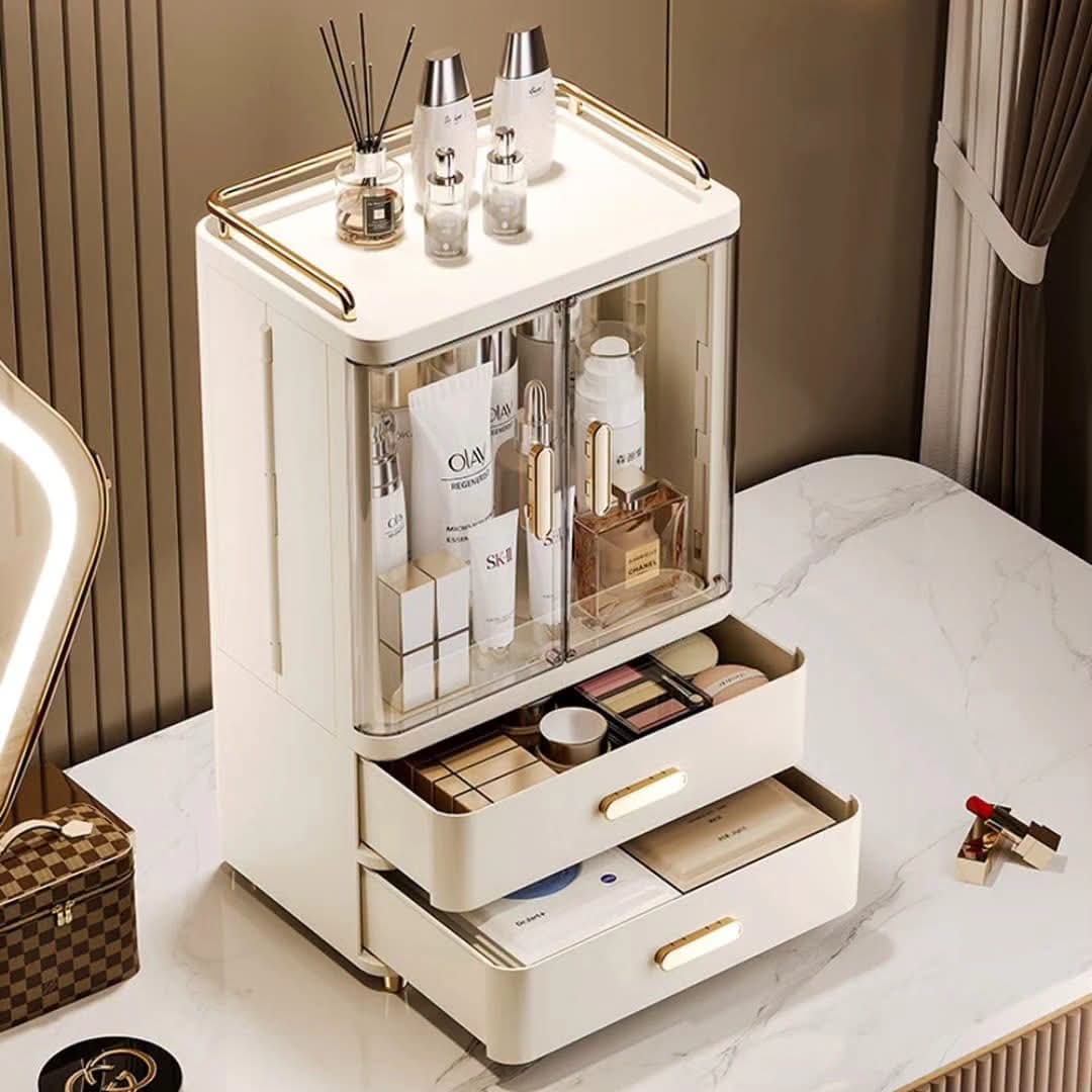 Acrylic Double Drawer Cosmetic Organizer