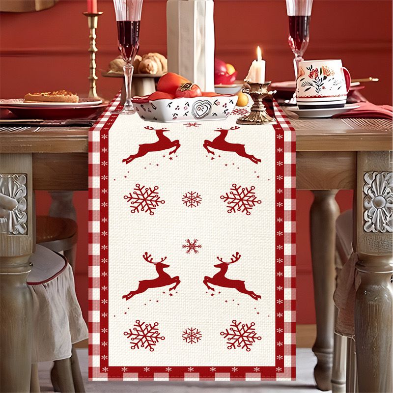 Christmas linen table runners