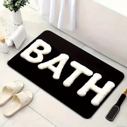 Black Bath Absorbent Diatom Bathroom Mat Gha