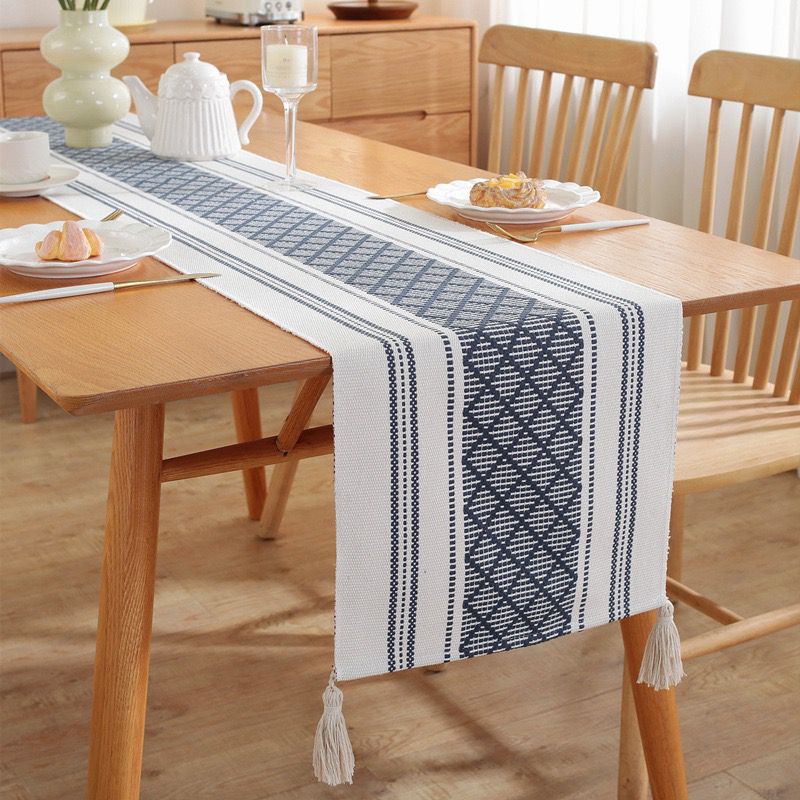 Woven Table Runner with Tassels